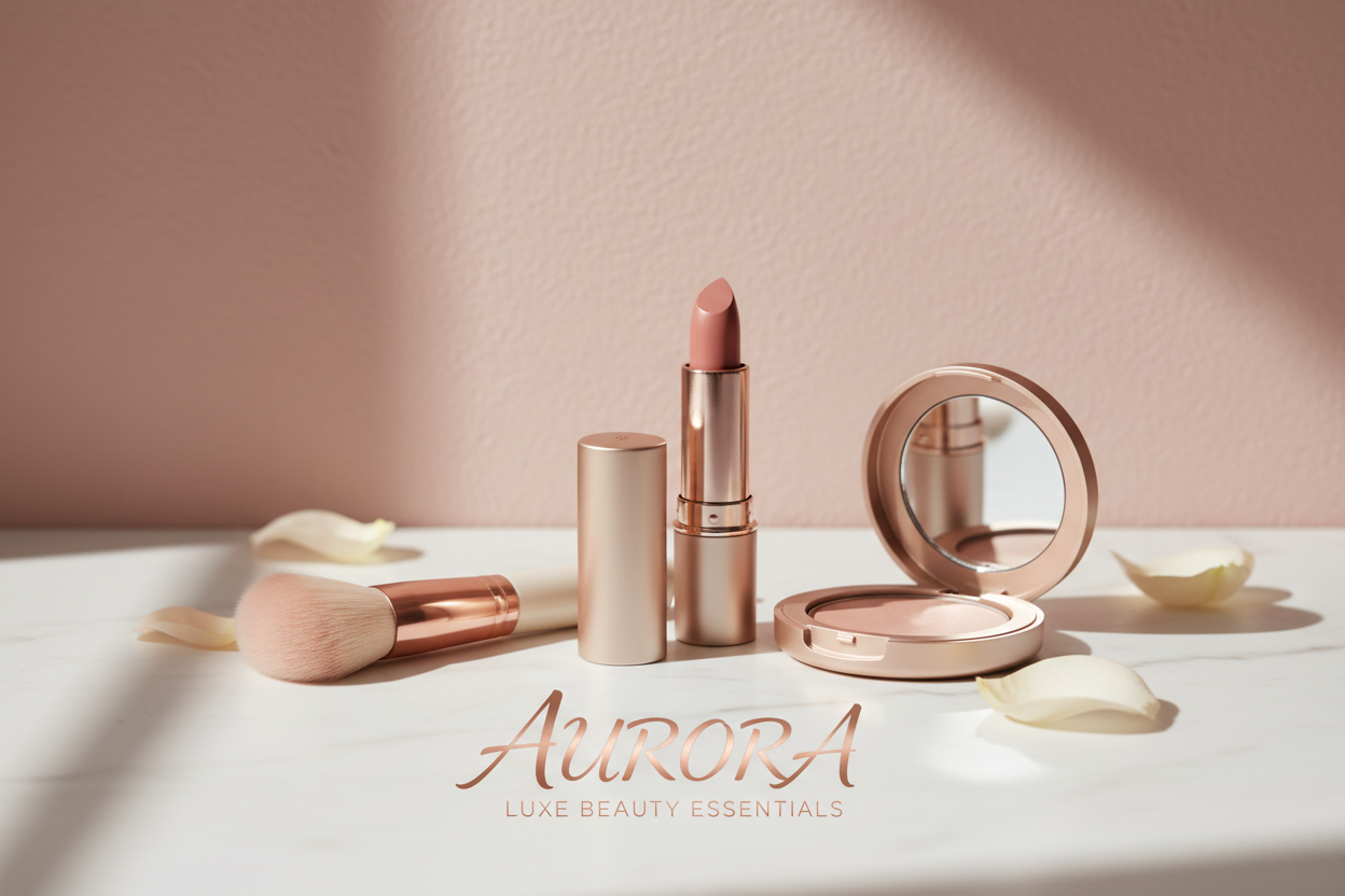 Imagen elegante minimalista de maquillaje